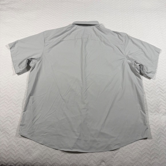 Poncho Mens 3XL Regular Fit Plaid Short Sleeve Button Down Shirt Lightweight EUC - Picture 4 of 11